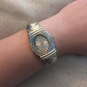 Vintage Silver and Gold Braided watch